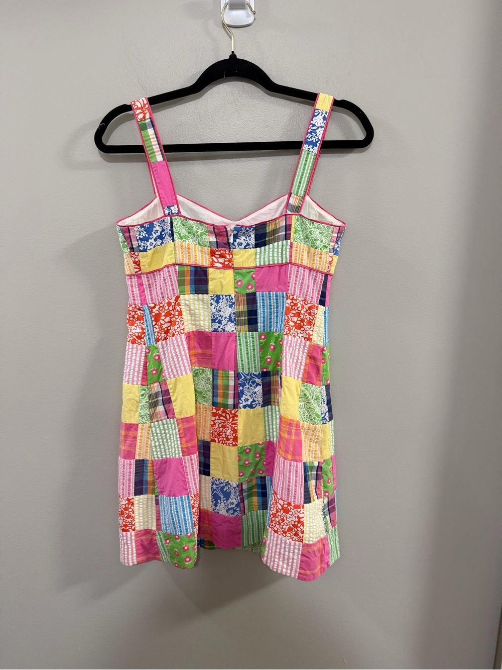 Vintage Lilly Pulitzer Annette Multicolor Patchwork Dress "Beach Chair Patch" - Picture 2 of 7